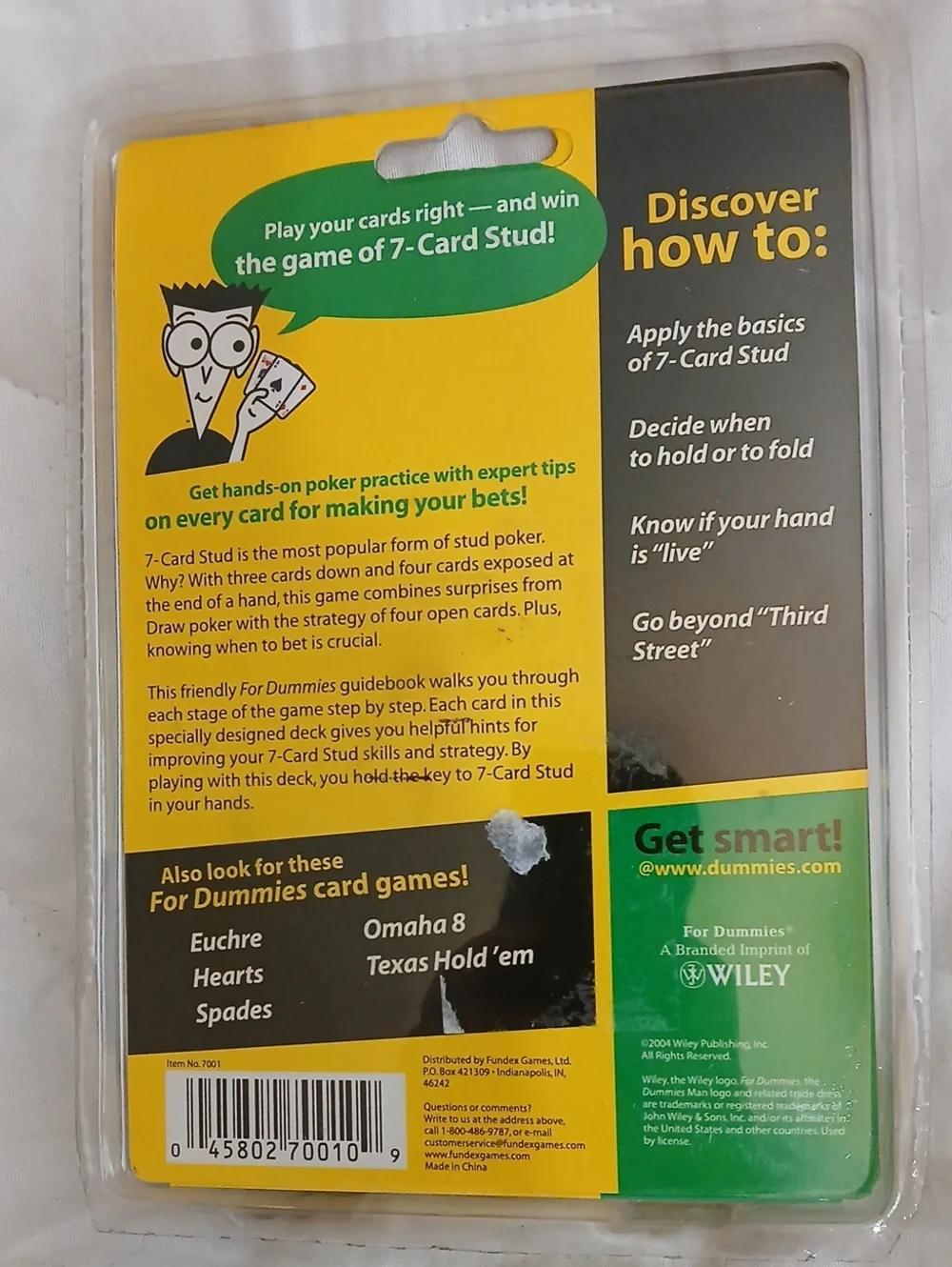 7 Card Stud For Dummies Brand New Cards Game